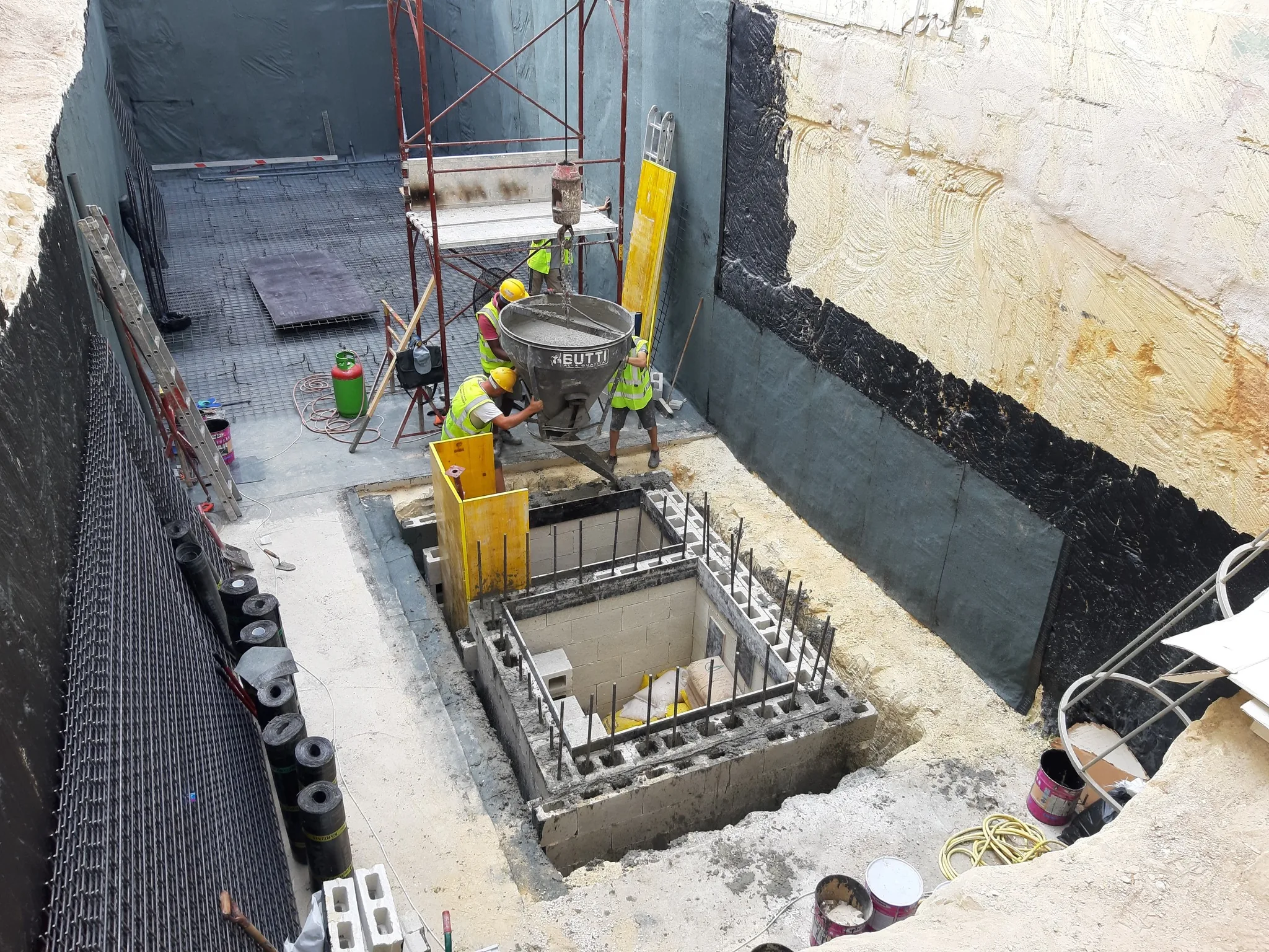 Construction workers on site in Malta